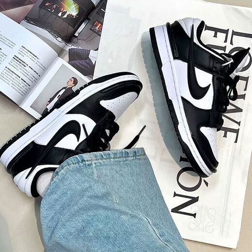 
Nike (NIKE) women's shoes 2025 summer Dunk Low low top retro board shoes sneakers casual shoes DH9765 DZ2794-001 black and white panda 40