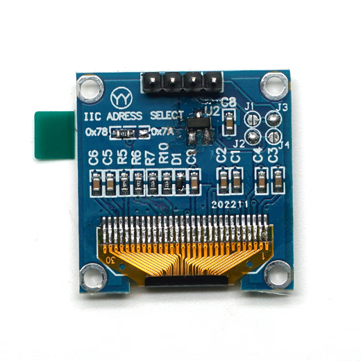 Throwing stones OLED display module 0.91/0.96/1.3 inches HD development board display blue/white/yellow blue optional 0.96 inches yellow blue 4P 1 box