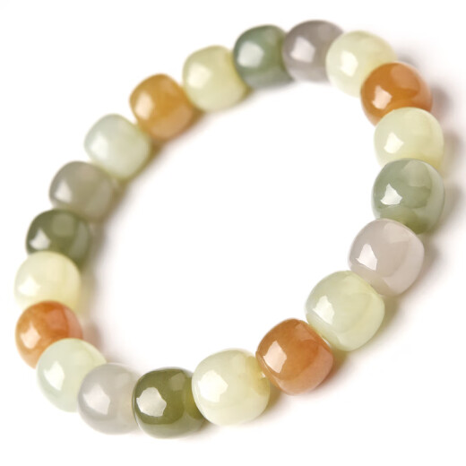 
Tiansi Natural Duobao Hetian Jade Bracelet Old-style Beads and Smoke Purple Jade Qingshui Sugar Jade Beads Scall Beads Beads Bracelet JP1047 (with certificate)