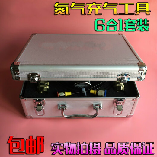 Iwanashi Accumulator Charging Tool FPU-25/40MPA Olaer 6-in-1 Nitrogen Charging Tool 6-in-1 Set (Hardcover)