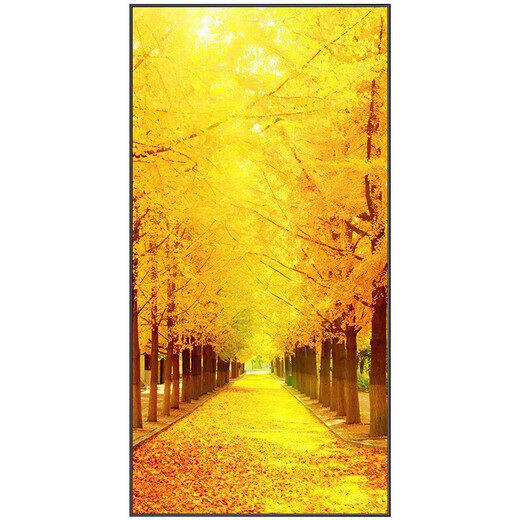 Mudianxing light luxury modern entrance entrance entrance decoration painting at the end of the corridor, Golden Avenue hanging paintings, high-end sense of entrance entrance entrance entrance corridor mural 15686-2 60*120cm pearl black frame crystal porcelain inlaid diamonds