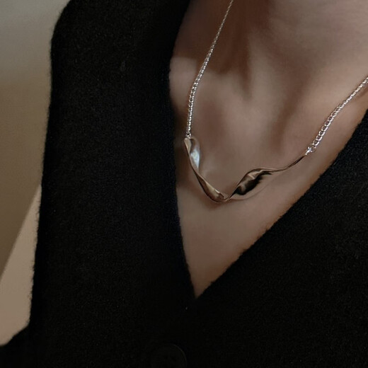 S925 sterling silver Korean style niche design heavy industry necklace Korean style fashion Korean big wave clavicle chain wholesale 24TL12 925 silver