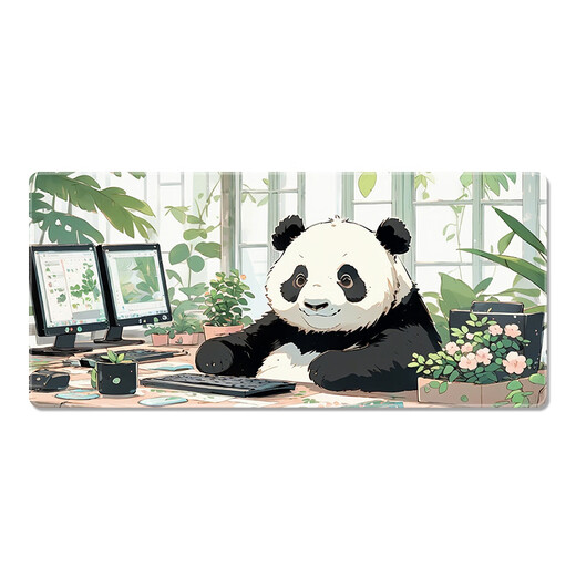 三色猫鼠标垫超大女生办公猫狗可爱卡通搞怪简约宿舍文字电脑键 12155小猎犬 60厘米x30厘米x2毫米