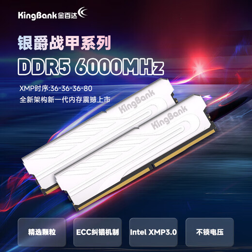 KINGBANK Yinjue DDR5 memory 6000 desktop computer game e-sports vest memory stick office 6400 Hynix particles Adie particles 16GB 32G Yinjue 6000 8G single Hynix M particles C36