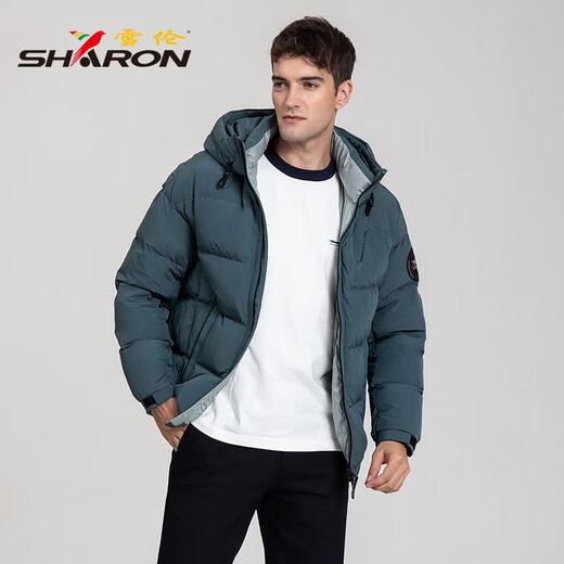 
Sherron off-season down jacket men's short loose autumn and winter jacket hooded fashionable and versatile sports and casual 12605 modern black M