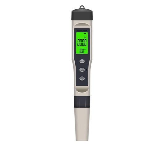 Multifunktionaler Wasserqualitätserkennungsstift pH -Stiftsäure -Messgerät TDS Leitfähigkeitstester Temperatur Salzgehalt Fischtankerkennung Rücklicht 9902 EC/PH/Temperatur drei