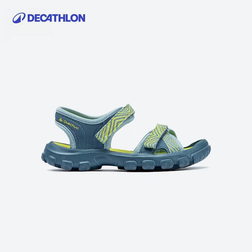 Decathlon children's shoes boys and girls sandals sneakers QUJR gray green (kid) 24 25