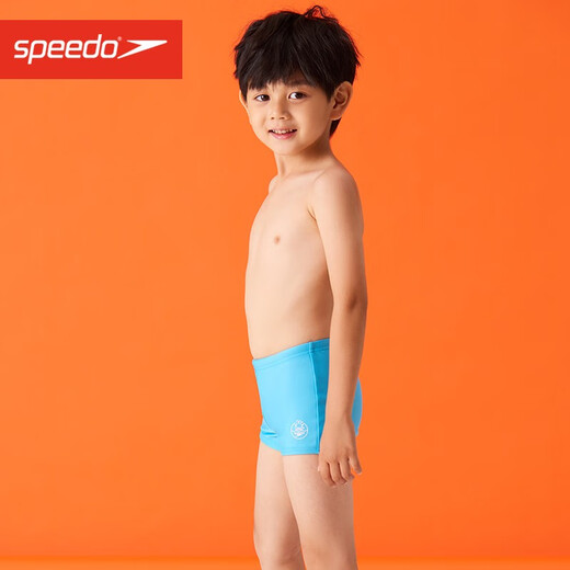 Speedo Miffy Bunny joint youth children's swimsuit split long-sleeved boxer sun protection boy swimsuit new style blue (single shorts) 130/7-8 (height 120-130cm)