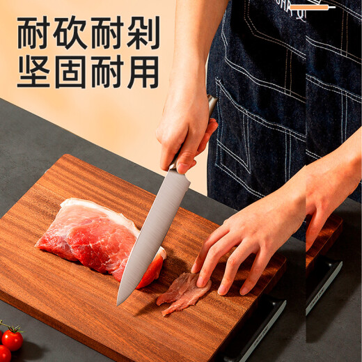 Double gun imported ebony cutting board thickened chopping board household solid wood rolling panel chopping board vegetable pier 40*28*2.5cm