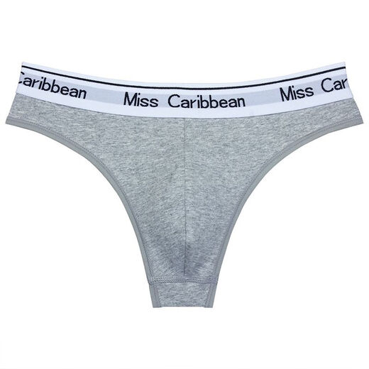 IOSN men's cotton thong sexy U convex sports underwear letters low waist fitness markless briefs cotton T-trousers black M weight 95-110Jin [Jin equals 0.5 kg]