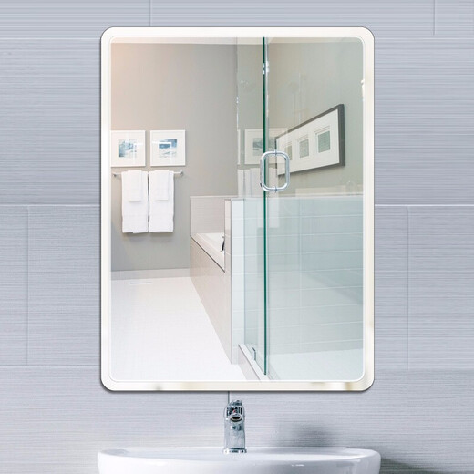 Artmirrorspace badezimmerspiegel ohne rettungslose badezimmerspiegel wand montierte badezimmerspiegel Dressing spiegel wandspiegel Make-up Make-up Spiegel rechts 30*42 (Klebstoff + nagelfreier Kleber) Standard