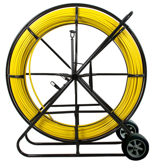 纪俪田定制穿线神器玻璃钢穿孔器管道疏通器光缆穿管器电工穿线器引线器 550米（带架子）国标4mm