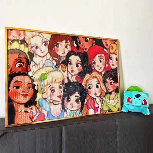 Chuang Jingyi selected framed diamond embroidery full of diamonds hand-pasted diamond embroidery bedroom small paintings cartoon animation cute princess collection home and wealth full of diamonds 60*70cm
