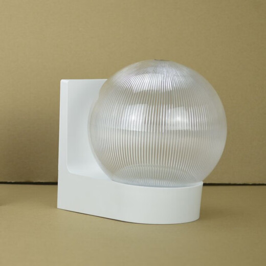 Yaotian Outdoor Waterproof and Sunproof LED Ball Wall Lamp Simple Modern Balcony Aisle Staircase Exterior Wall Creative Ball Wall Lamp Black Base Milky White Ball +30W LED Bulb Warm Light