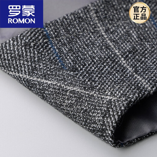 Romon Frühlings- und Herbst neuer Männer Plaidanzug Vest Koreanisch Schlanke Jugendgeschäft Fashion Horse Clip Herren Weste Trend 2229 Doppelbrust Khaki S 165