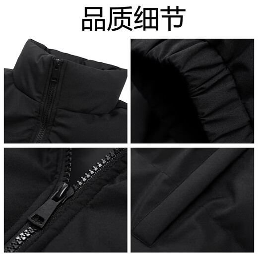 Pull-back cotton jacket for men with stand collar solid color thickened warm cotton jacket for men trendy brand bread jacket casual fashion versatile jacket