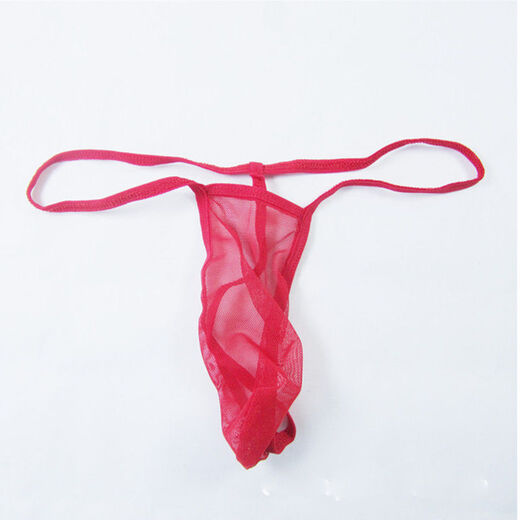 Sexy underwear for men Sexy underwear Thong transparent breathable sexy pants Sexy without marks Fully transparent T-pants One-piece black