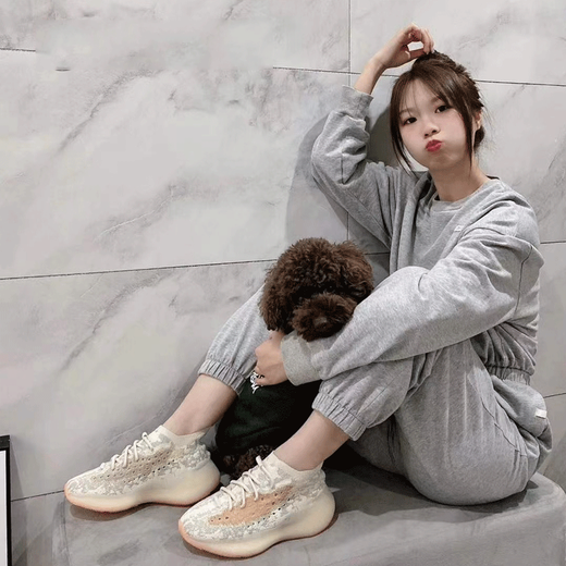 ADIDAS COCO COCA COLO CROCK Crock Men's Shoes Women's Shoes Yeezy Boost 380 Coconut 380 zapatos de carrera transpirables y acolchados FX9764/Mist Brown 38