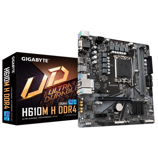 Gigabyte H610M H DDR4 motherboard supports 12th generation 13th generation CPU set motherboard + 8GB memory + 1TB solid state hard drive 12th generation i3-12100 integrated graphics 4 cores base 3.3