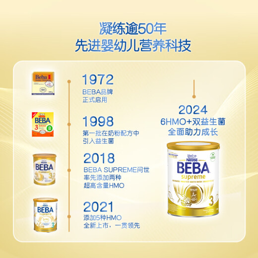 Nestlé Beba Supreme 6Hmo Polvo de leche infantil 3 Sección 830g 1 ~ 3 años BABA SUPER Probiótica de alta gama
