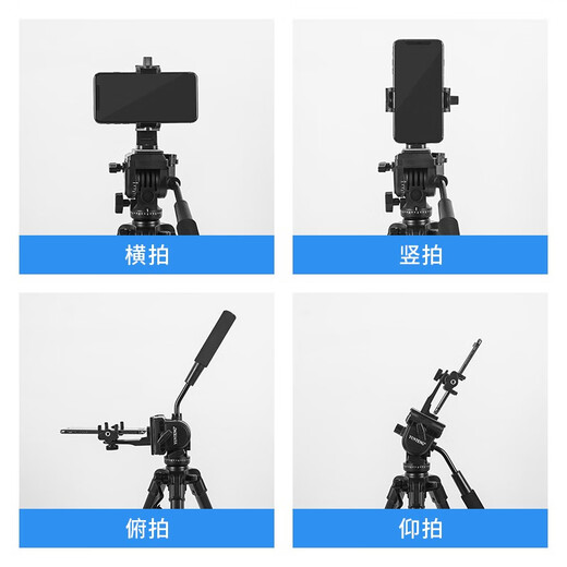 Yunteng (Yunteng) 691 Mobiltelefon Live -Support Movable Stativ mit Riemenscheiben Mobile Rad Kamera Unterstützung Hydraulisches Gimbal SLR -Kamera Unterstützung Yunteng 691 Stativ + 900 Riemenscheiben + horizontaler und vertikaler Mobiltelefonclip