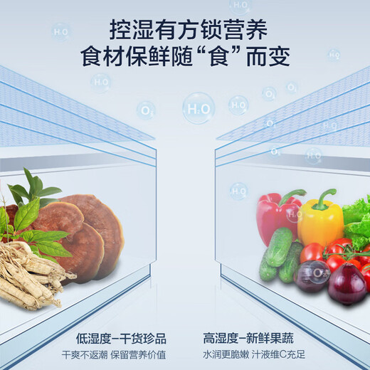 Rongsheng 431 liter cross-door first-class energy efficiency ultra-thin variable frequency air-cooled frost-free large capacity energy-saving low-noise household four-door cross-door refrigerator 20% national subsidy BCD-431WD12FP Xingyun