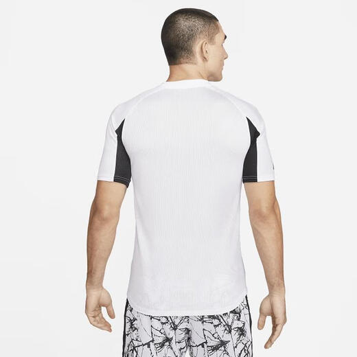 Nike (Nike) Herren Sport T-Shirt Top Moisture-Absorbent und schweißfreies Schnäppchen mit atmungsaktivem, leichtem Fashion DV9734 Weiß/Schwarz/Schwarz 2xl