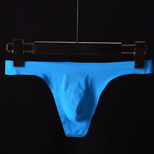 Sous-vêtements sexy pour les hommes minces transparente glace en soie en une seule-pièce ceinture mince translucide sans tendance sportive sexy t chair couleur xxl
