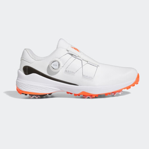 Adidas golf shoes men's ZG23 series new fashion lightweight anti-slip water-splashing BOA comfortable sports shoes GY9716 white/number one black/semi-fluorescent red 46 (UK10.5)