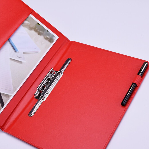 Bailiwen BL3881 RED A4 Dossier de signature en cuir Cérémonie Business Folder Contrat Contrat Contrat Contrat de négociation Folder Dossier de vente en cuir Folder Folder Custom Logo