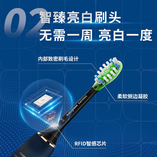 Philips (PHILIPS) [Gifts on Valentine's Day] [Recommended by Xiao Zhan] Electric toothbrush Diamond 9 Series Professional cleaning and protection of teeth Couple gifts for men's birthday Star Purple