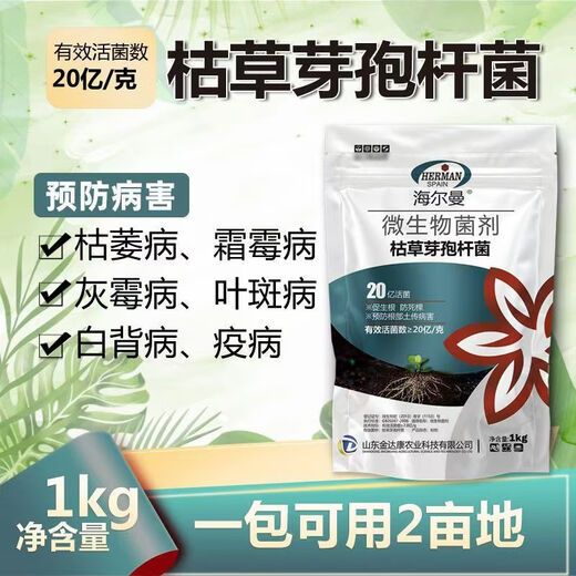 Guanlong Agricultural Chemical Bacillus subtilis compound microbial agent to prevent and control bacterial wilt, root rot, ginger plague and root rot 1000g*3 bags