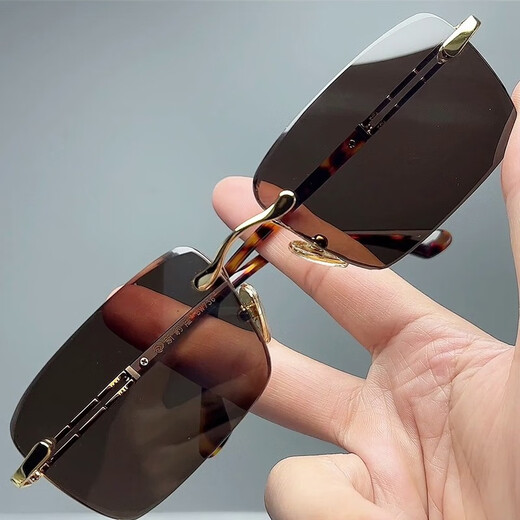 Steinspiegel echte Kristall Steingläser Kristall Sonnenbrille Sonnenbrille Fahrer Fahrspiegel Steinspiegel Super klar kühle Augen auffällige 736-Grau-Rahmengeschäft [60-40]
