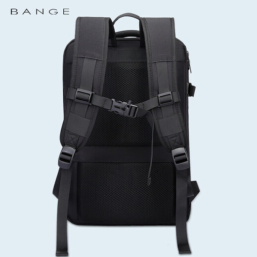 Bange backpack men's business commuting large capacity expandable business trip backpack travel bag school bag gift computer bag black big