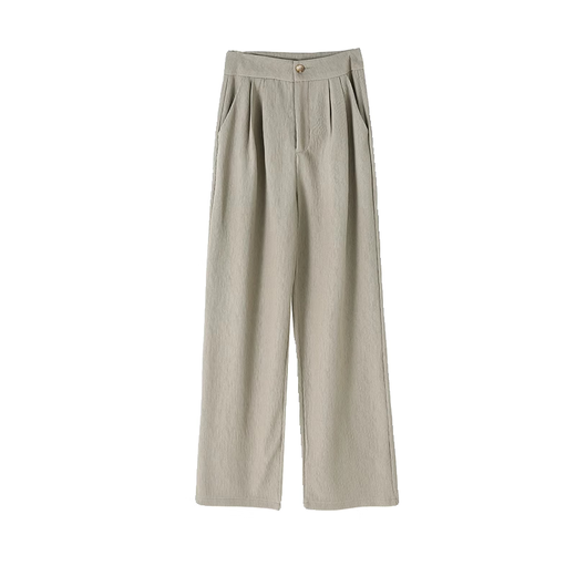 Pantalones de textura hechos por el algodón para primavera y otoño Summer Los nuevos pantalones casuales caídos de mujeres sueltas para la cintura delgada de las mujeres Pantalones estrechos de las piernas ancho 687 Green-Green [alta calidad] 25.5 2xl 140jin [Jin equivale a 0.5 kg] -165Jin [Jin equivale a 0.5 kg]