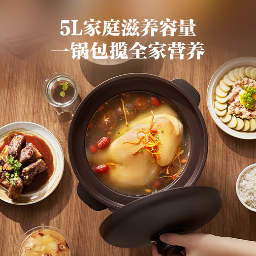 SUPOR quick-cooking electric stew pot, electric casserole, electric stew pot, soup pot, purple casserole, bird's nest stew pot, porridge cooking tool, porridge pot, DG50YC872 multifunctional pot