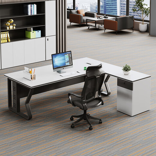 Table Xiaobai boss table office desk president table simple modern manager table supervisor table office desk and chair combination 2.0 meters boss table