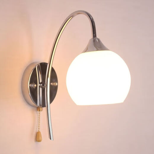 
OUOETY wall light with pull-line switch Bedside lamp Modern simple creative LED bedroom living room staircase aisle balcony 693 pull-line switch 5 watts