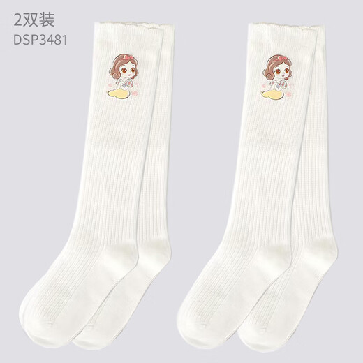 Disney Children's Nocks Summer Stockings Girls Chotcon High-end Stockings DSP3485 White + Powder 18-20