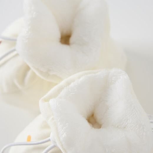 Tongtai (TONGTAI) baby cotton shoes, autumn and winter quilted baby soft-soled shoes, newborn shoes, newborn pure cotton foot protection shoe covers, chocolate white 12x9cm