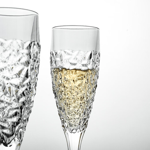 BOHEMIA Czech imported crystal glass Nordic ins high-end champagne glass goblet hand-painted gold frosted wine glass Nicollet champagne glass 180ml 2 pieces