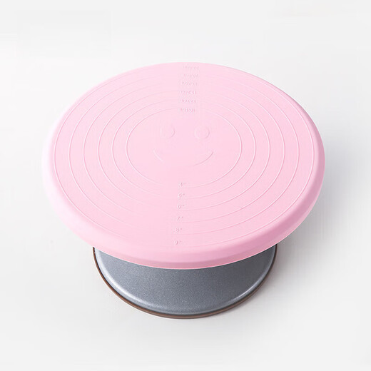 Runyunjia decorating table turntable anti-slip mat silicone protective shell cover aluminum alloy decorating table turntable table protective cover silicone 12-inch decorating table silicone protective cover pink