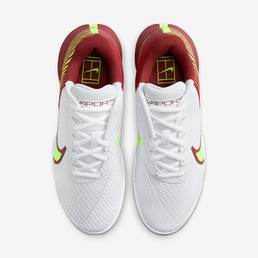 NIKE耐克男子网球鞋男鞋Vapor Pro 2耐磨减震网球运动鞋 硬地球场 年终款【白/萤黄】DR6191-104 42 (265mm)