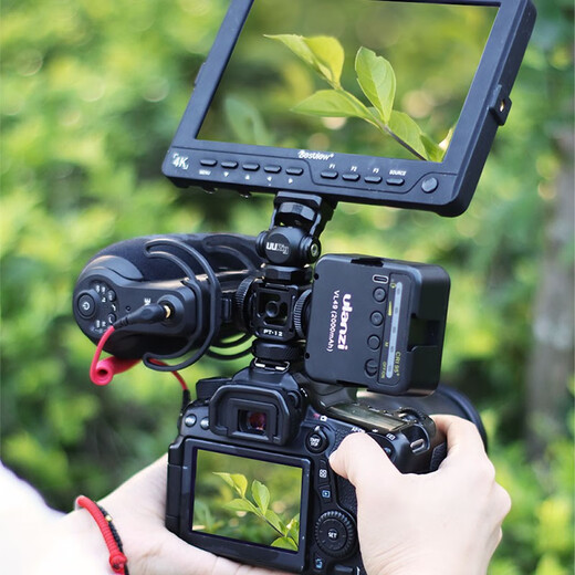 Ulanzi ulanzi PT-12 metal three-head hot and cold shoe expansion bracket mobile phone stabilizer SLR camera VLOG accessories non-slip external microphone fill light monitor black external magic arm microphone fill light and other equipment