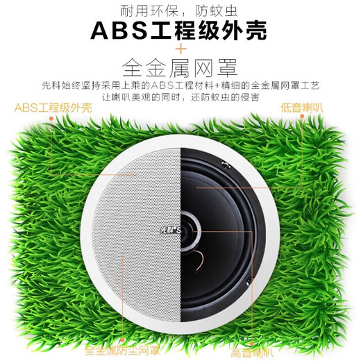 
Xianke (SAST) ceiling type 8.1 home theater audio set TV home living room ceiling speaker 3d surround sound embedded bass amplifier set Bluetooth KTV 5.1 (5 silk film treble audio + subwoofer + 5.1 amplifier)
