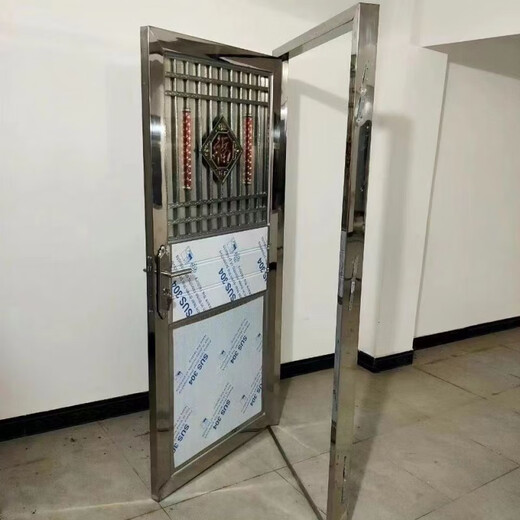 维诺亚不锈钢门304入户防盗家用进户门农村大门单门出租房阳台室外铁门 304材质内左开 890*2000mm