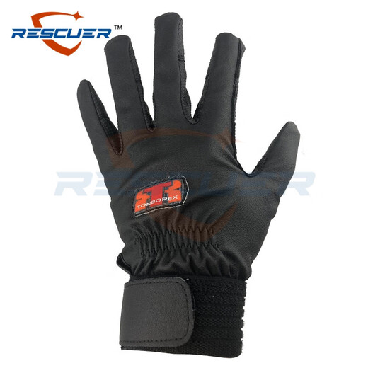 消防爬绳手套 比武训练抢险救援绳索攀爬专用 蜻蜓防滑红 原装 E-831BK 常规款 80兄 M