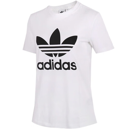 阿迪达斯 （adidas）三叶草短袖T恤女装2025夏季新款运动跑步训练休闲舒适圆领上衣套 CV9889白色 S