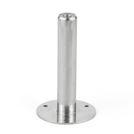 Jinggong 304 stainless steel pipe clamp tray cylindrical nut pipe bracket base fixed pipe clamp bracket disc support foot M8*25mm