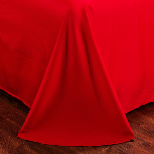 Cotton Weich Hochzeit vierteiliger Set Big Red Stickerei Hochzeit Brein verheiratet mit mehrstufiger Hochzeits-Quilt-Cover-Bett-Bett-Betthochbetthochschuh vierteiliger Set 1,5 m (5 Fuß) Bett